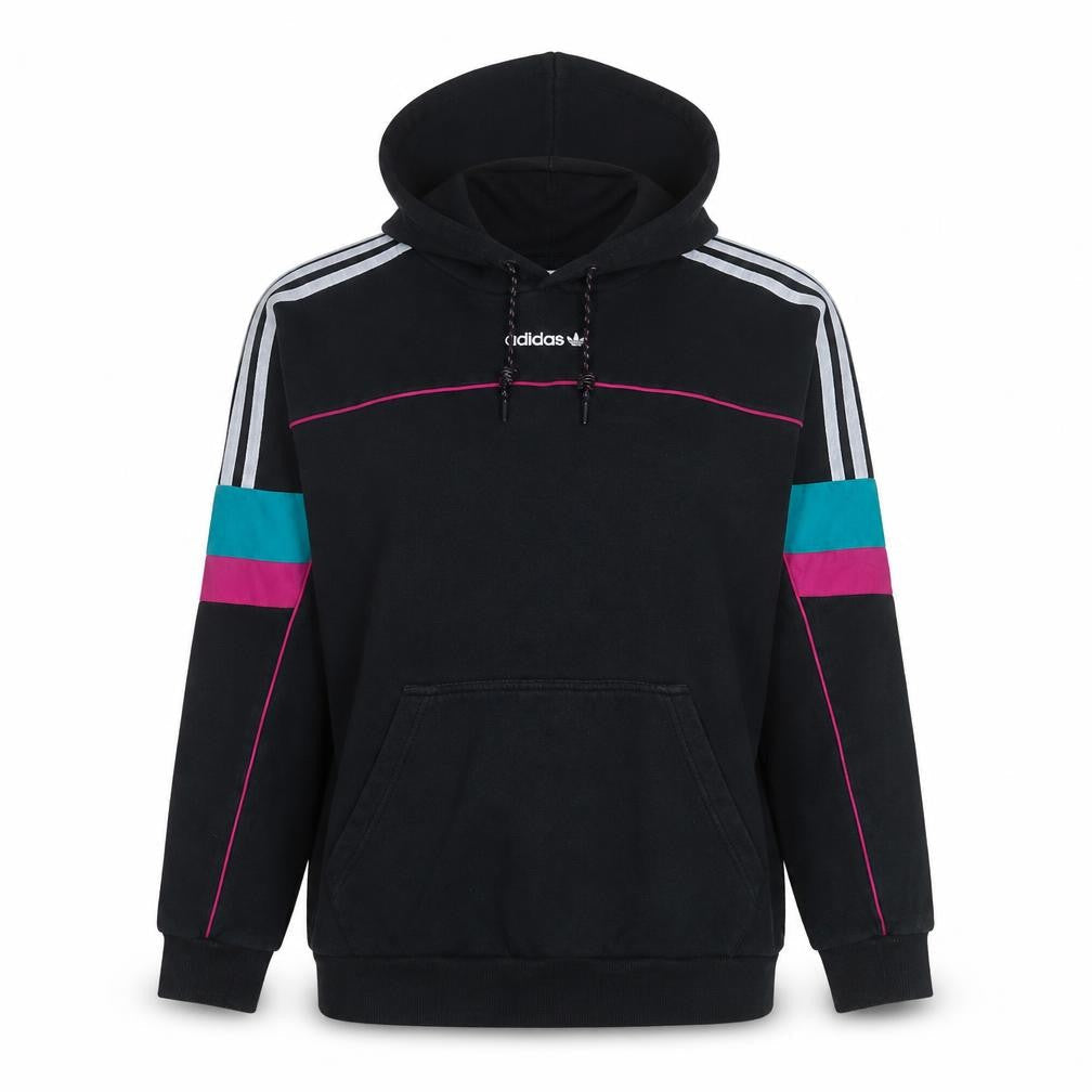 Adidas Women Black Hoodie UK 10 Pullover Hooded Sweatshirt