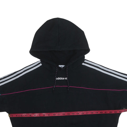 Adidas Women Black Hoodie UK 10 Pullover Hooded Sweatshirt