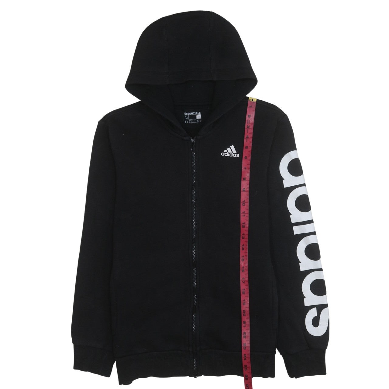 adidas Men's Black Full Zip Hoodie Medium Sports Essentials