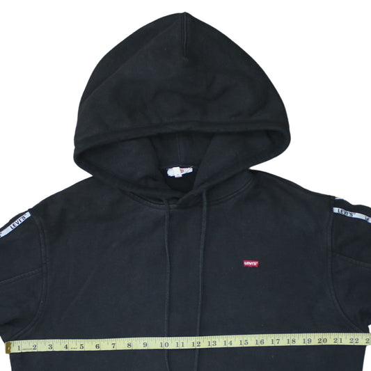 Levi's Men's Black XS Pullover Hoodie with Logo Trim