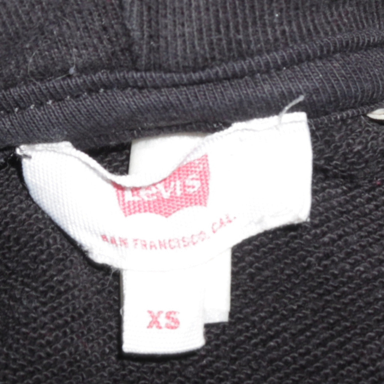 Levi's Men's Black XS Pullover Hoodie with Logo Trim