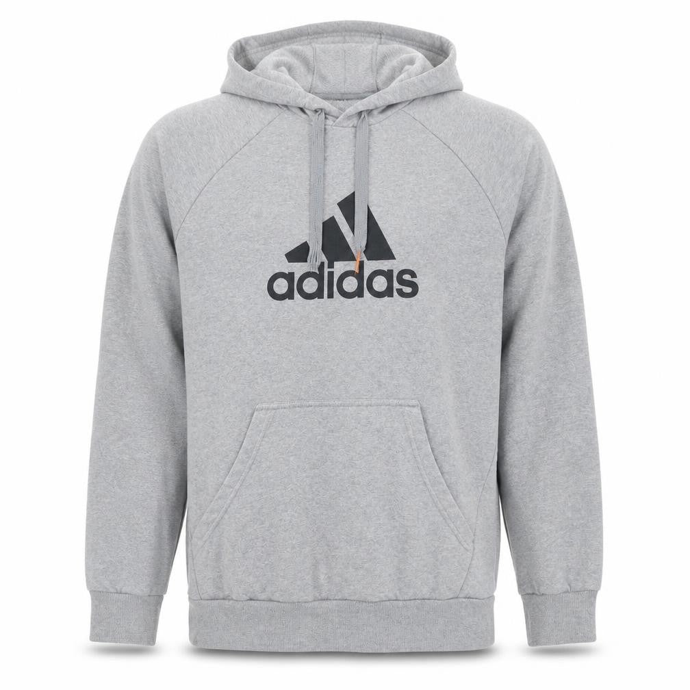 Adidas Men's Grey Pullover Hoodie Size S Essentials Fleece