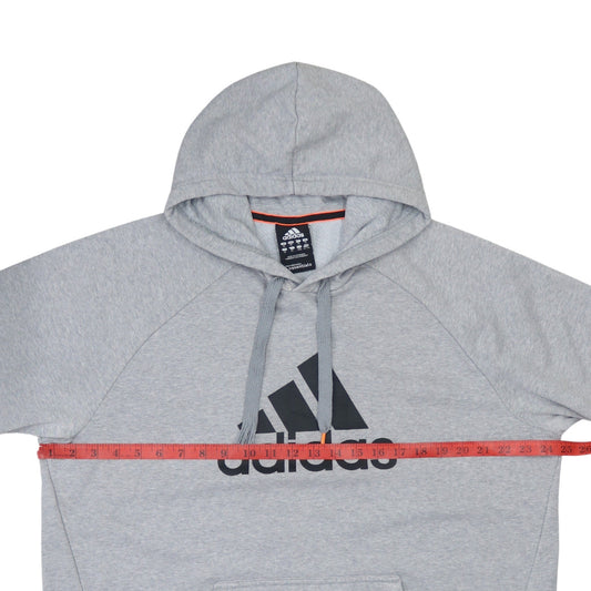Adidas Men's Grey Pullover Hoodie Size S Essentials Fleece