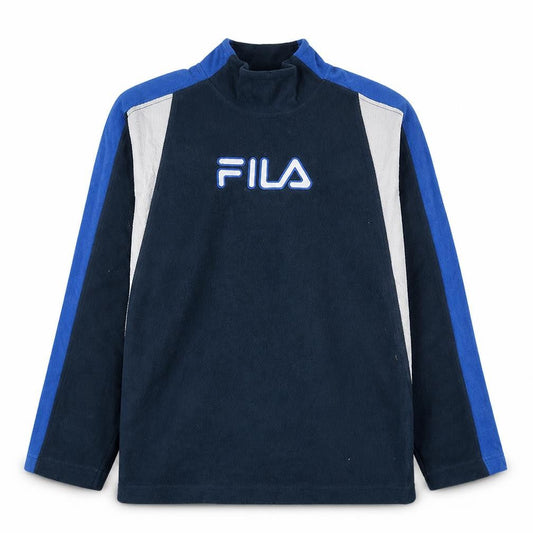 Fila Boys Navy Blue Fleece Sweatshirt Size 14 Years Pullover Logo Top