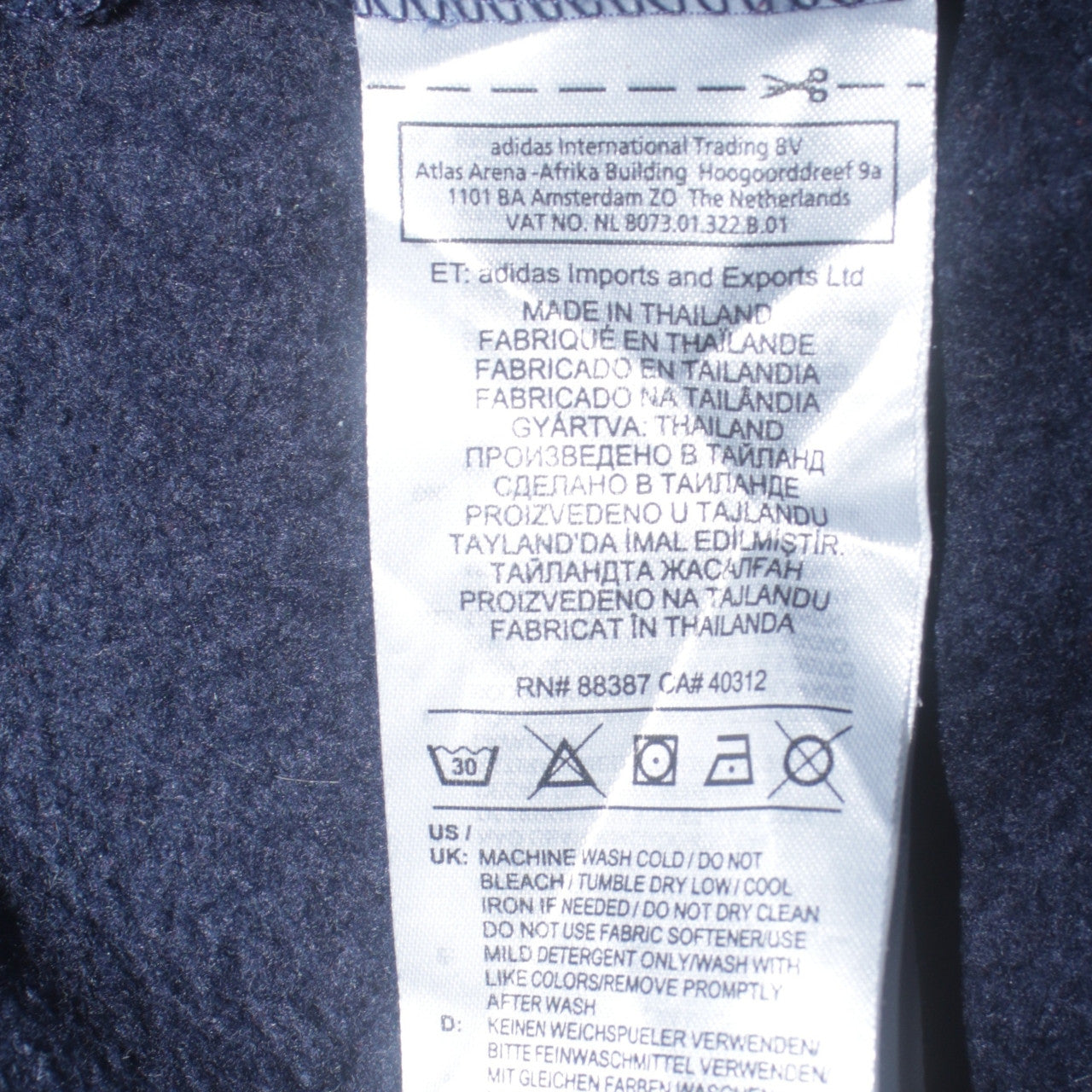 adidas Men's Red & Blue Pullover Hoodie Size M Sports Logo Fleece