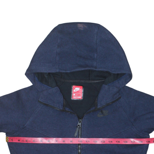 Nike Men's Blue Full Zip Hoodie Size M Cotton Blend