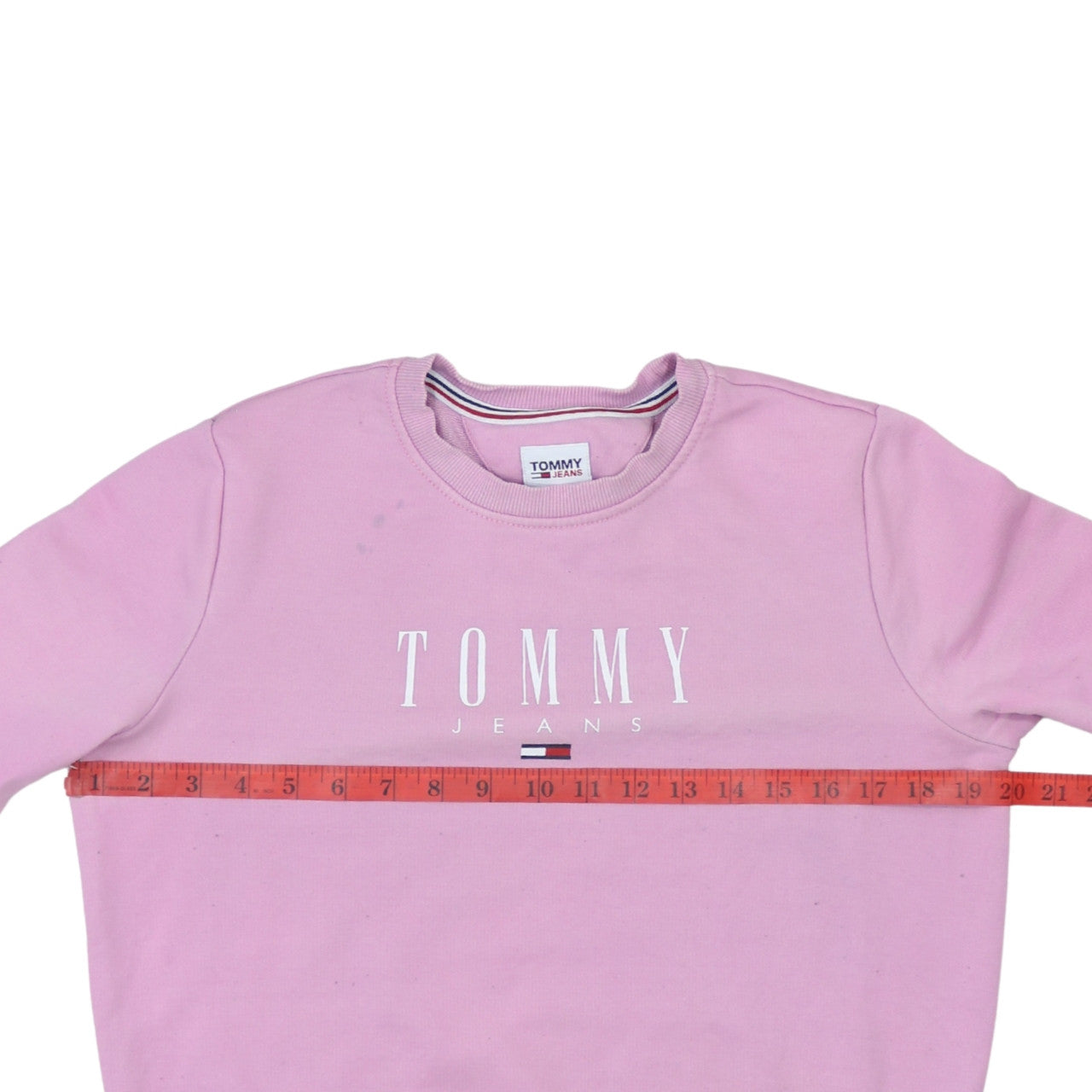 Tommy Jeans Womens Pink Crew Neck Pullover Sweatshirt XS