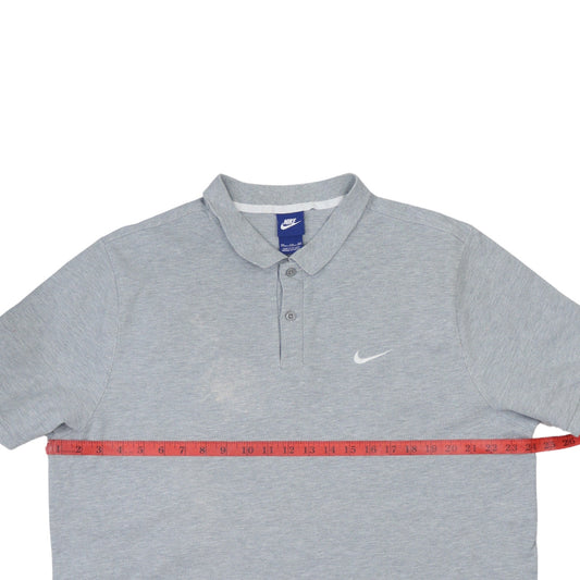 Nike Men's Grey 2XL Cotton Short Sleeve Polo Shirt