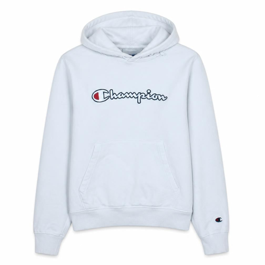 Champion Women's White Small Pullover Hoodie with Logo Detail