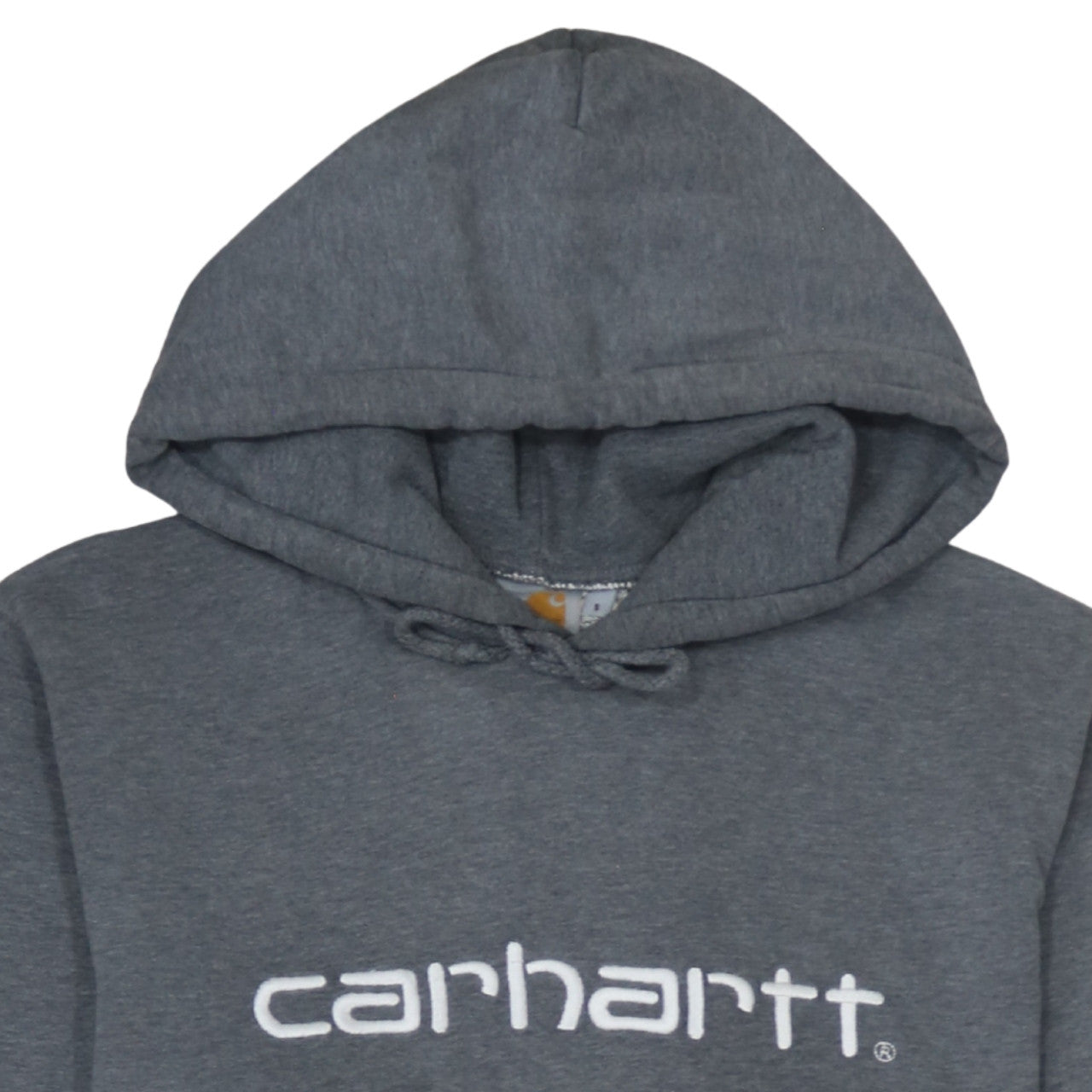 Carhartt Men's Grey Pullover Hoodie Size S Fleece Logo Sweatshirt