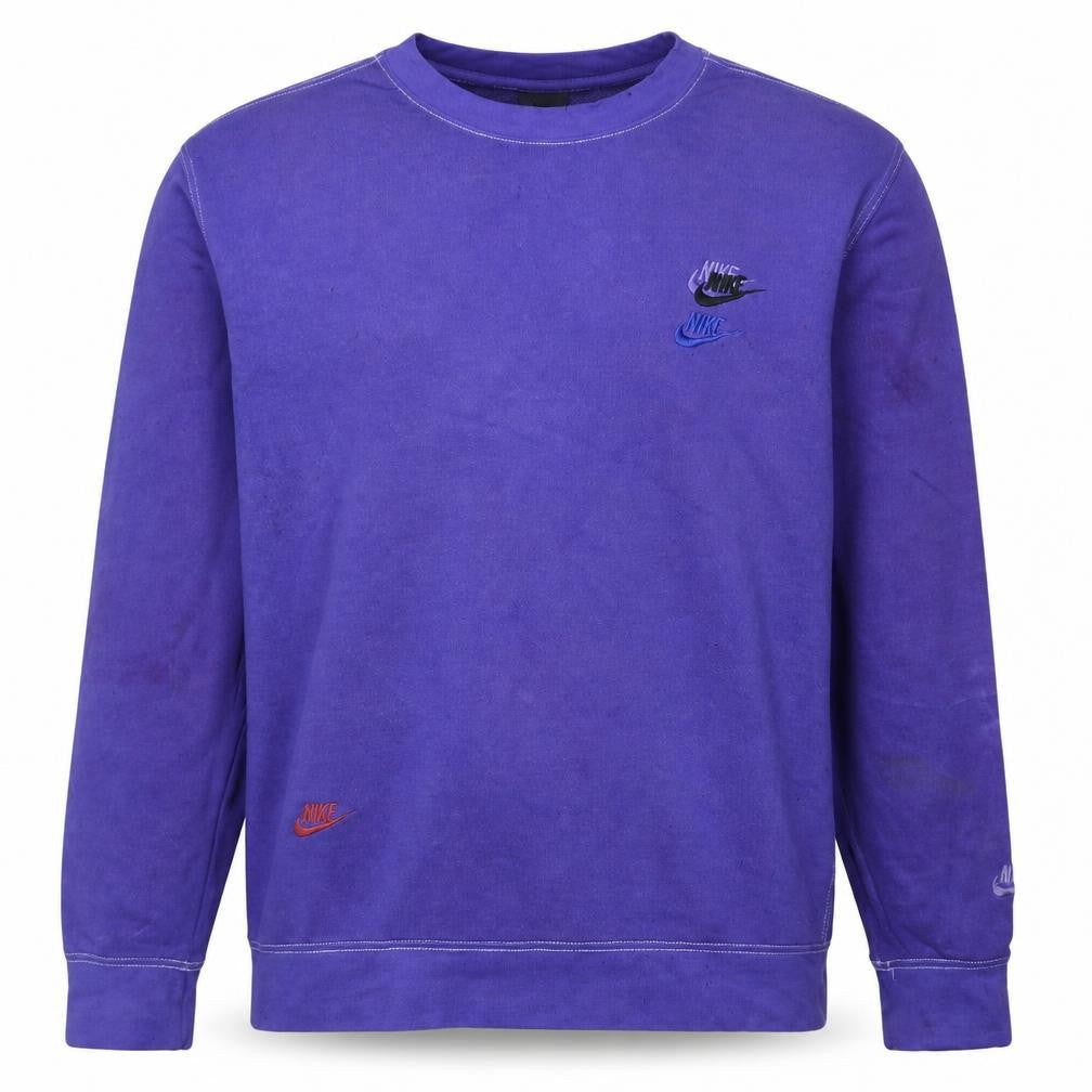 Nike Men’s Purple XL Pullover Fleece Sweatshirt Embroidered Logo