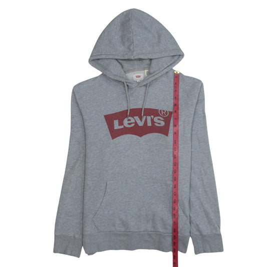 Levi's Mens Grey Pullover Hoodie M Regular Fit Graphic Print