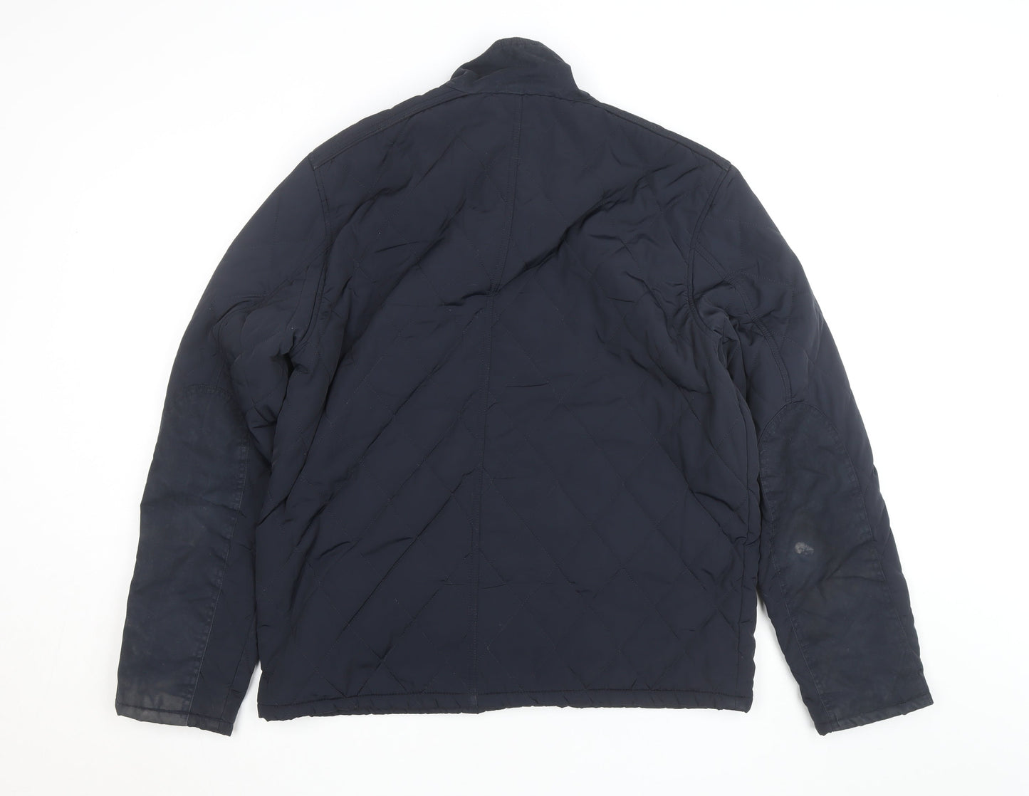 Ted Baker Women's Blue Quilted Short Jacket Size 6 Polyester Lined