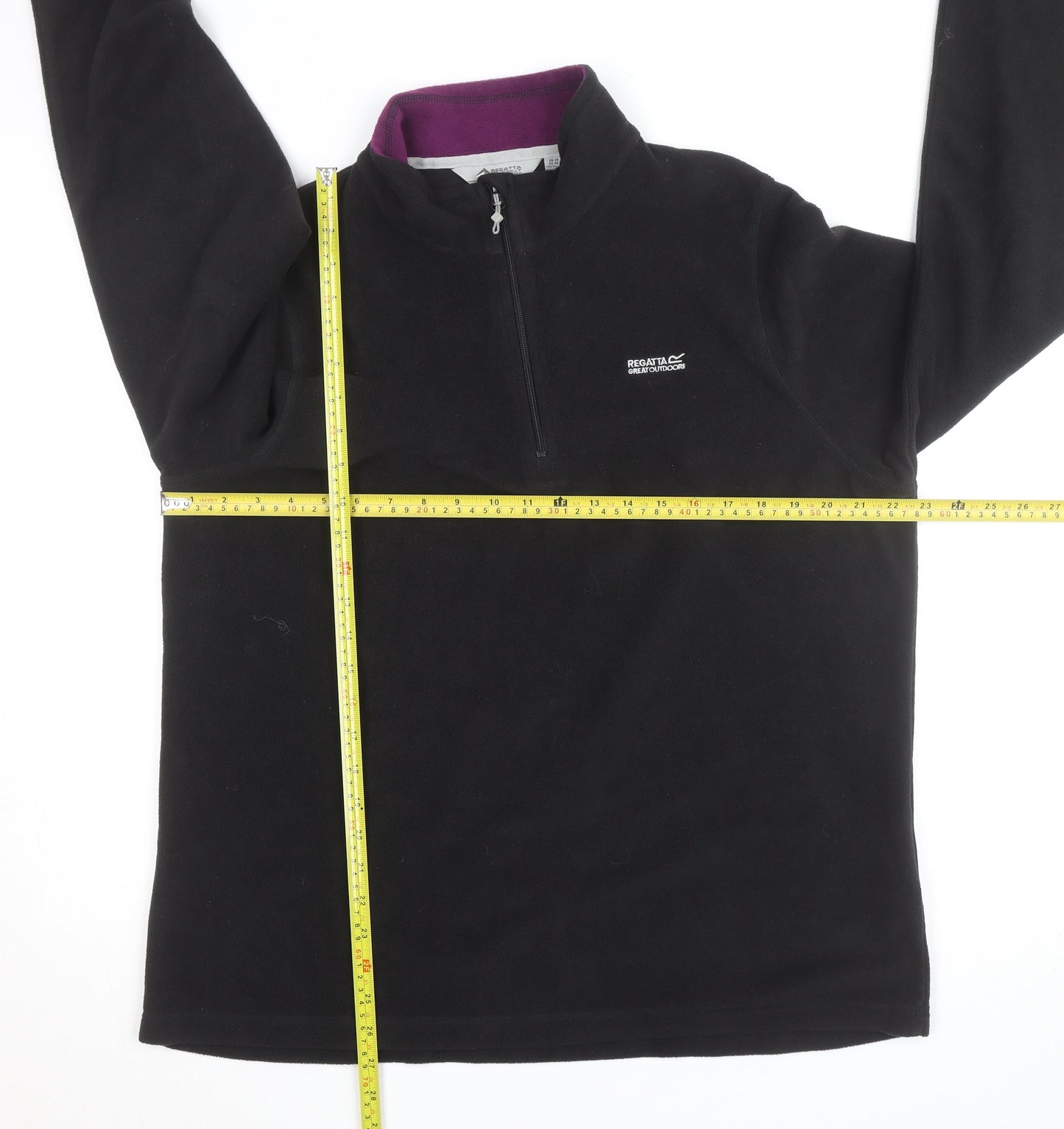 Regatta Womens Black 1/2 Zip Fleece Jacket UK 20 Outdoor Layer