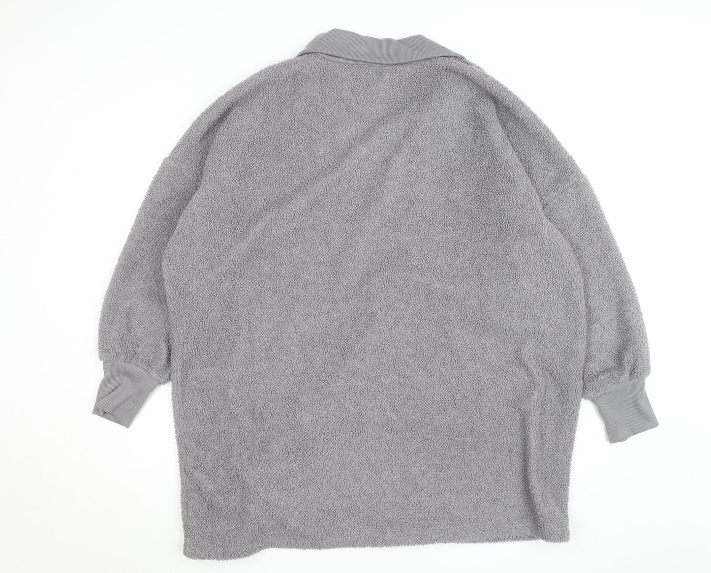 John Lewis Women Grey Fleece Pullover Collared Jumper S