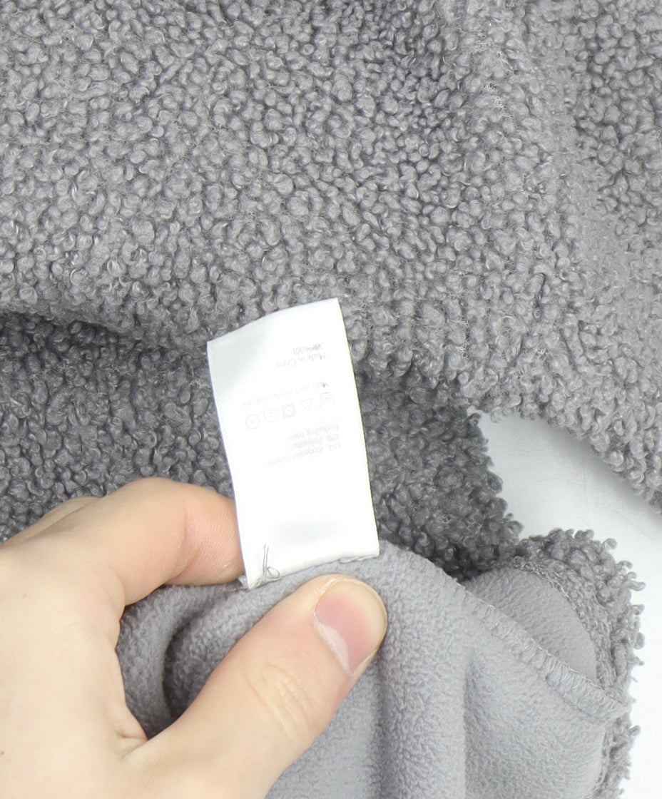 John Lewis Women Grey Fleece Pullover Collared Jumper S
