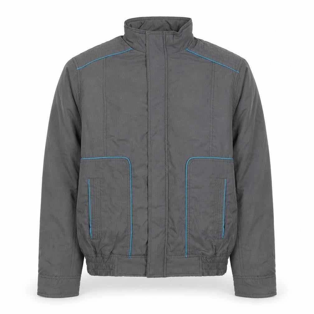 LC Waikiki Men's Grey L Windbreaker Jacket Full Zip Lined