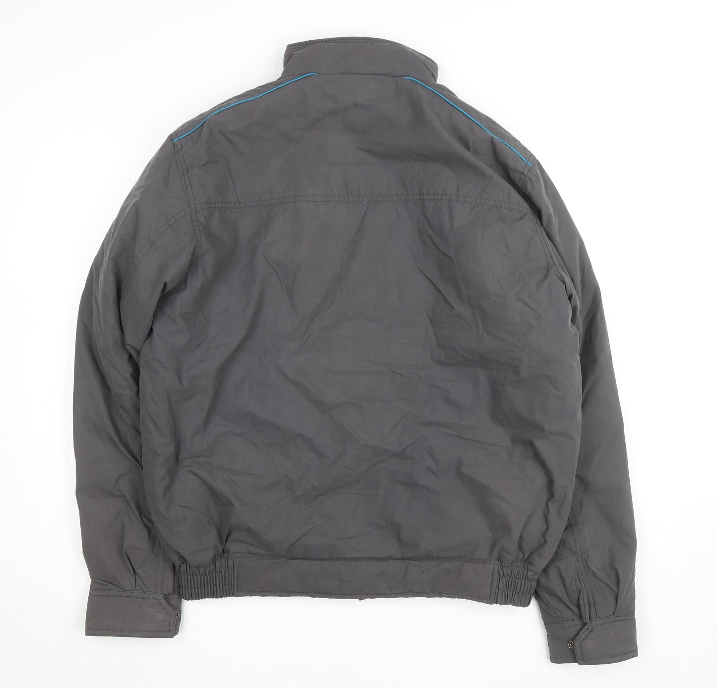 LC Waikiki Men's Grey L Windbreaker Jacket Full Zip Lined