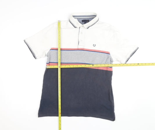 Lincoln Men's Multicoloured Polo T-Shirt Size S Cotton Retro Style