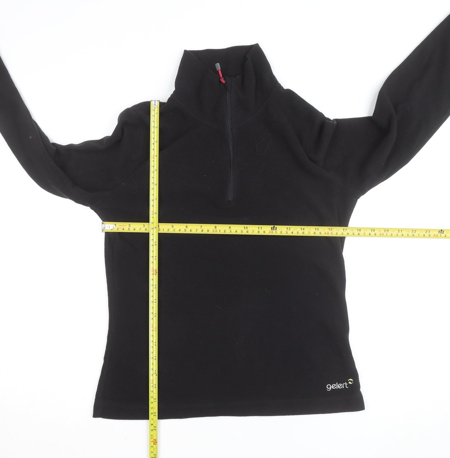 Gelert Women's Black Fleece Half Zip Lightweight Activewear Jacket UK 10