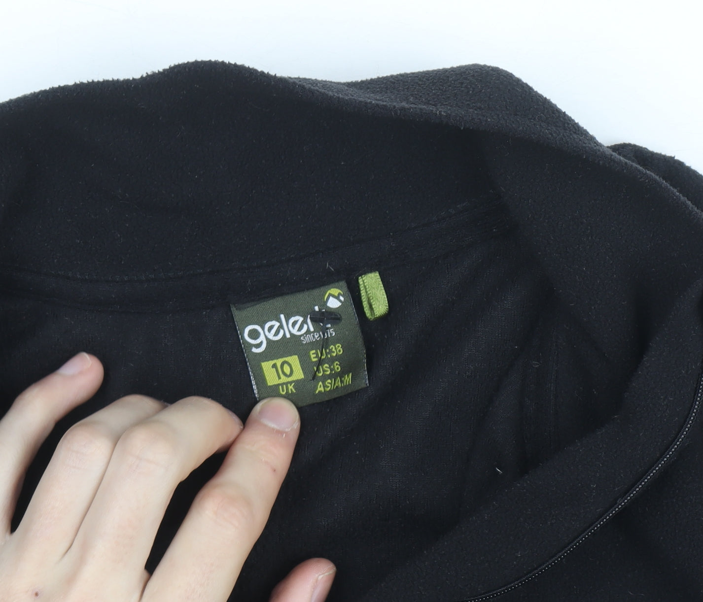 Gelert Women's Black Fleece Half Zip Lightweight Activewear Jacket UK 10
