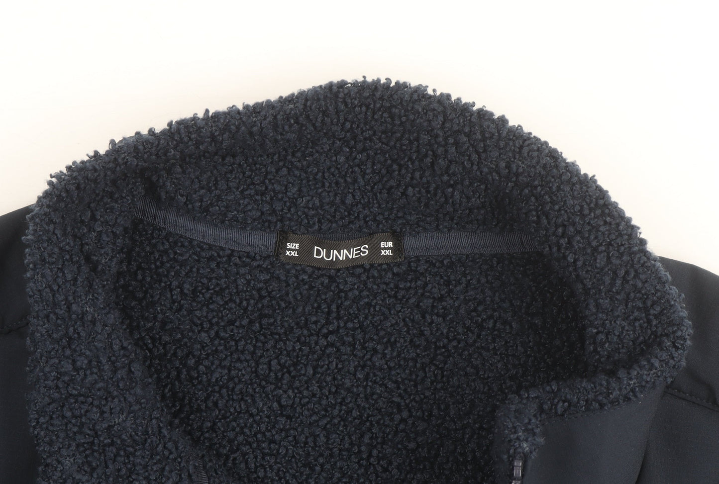 Dunnes Men's Navy Blue XXL Fleece Softshell Full Zip Jacket