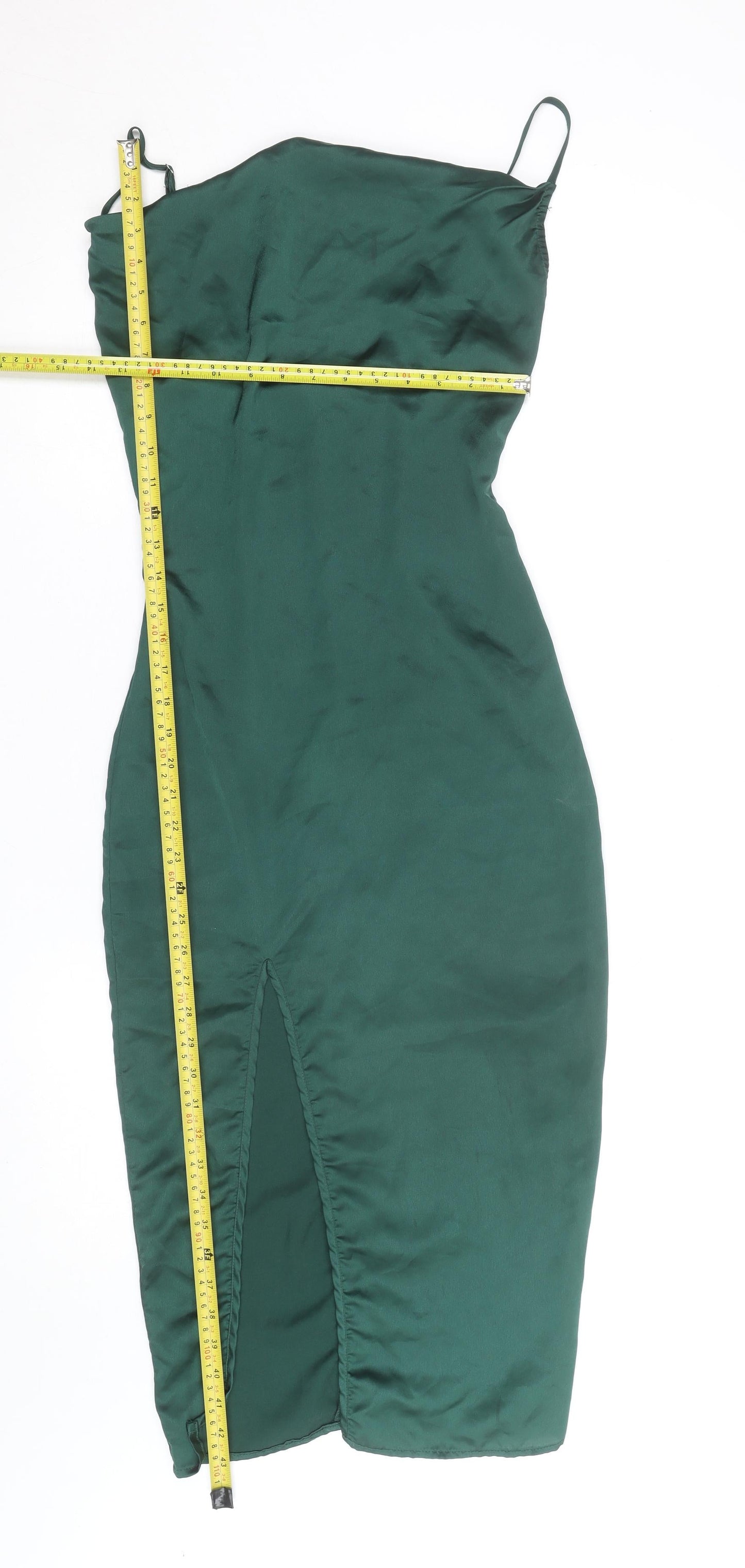 PrettyLittleThing Women’s Green Bodycon Midi Slip Dress UK 6