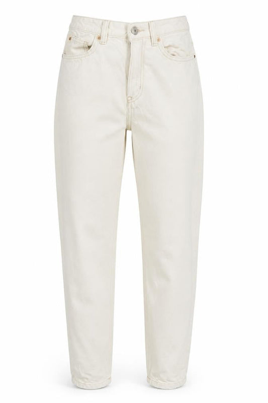 Front view of Denim Co. Women's Ivory High Rise Mom Jeans, size 10