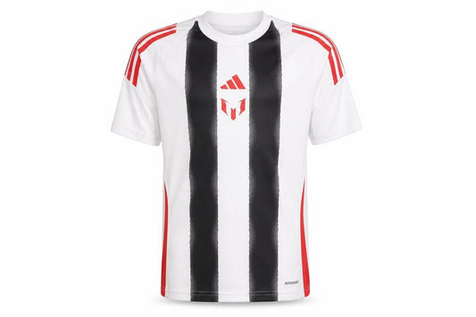 Adidas Boys White Striped Football Jersey T-Shirt 13-14 Years AEROREADY