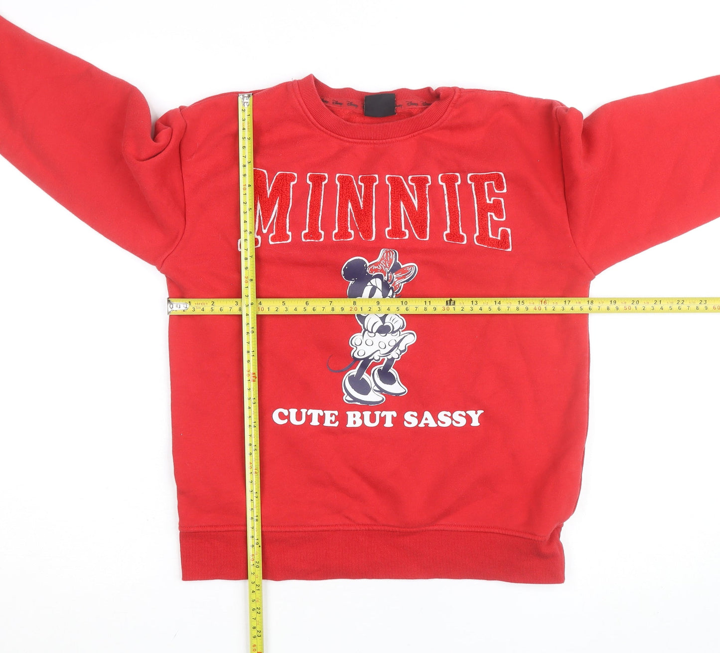 Primark Disney Girls Red Minnie Mouse Sweatshirt 10-11 Years Pullover