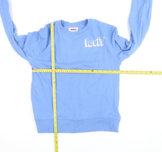 Levi's Womens Blue 14A Crew Neck Pullover Sweatshirt