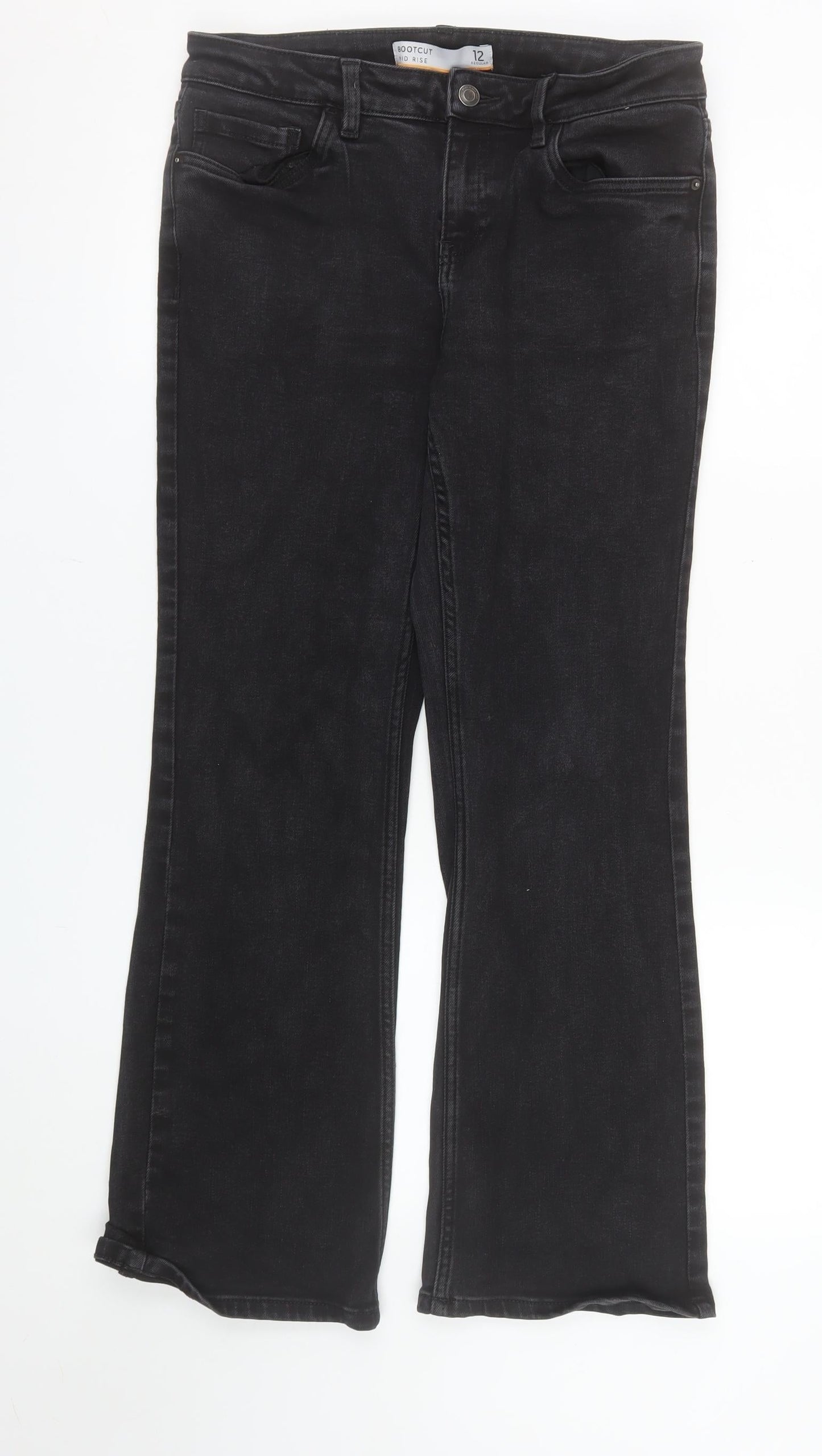 Next Women’s Black Bootcut Mid Rise Stretch Jeans Size 12