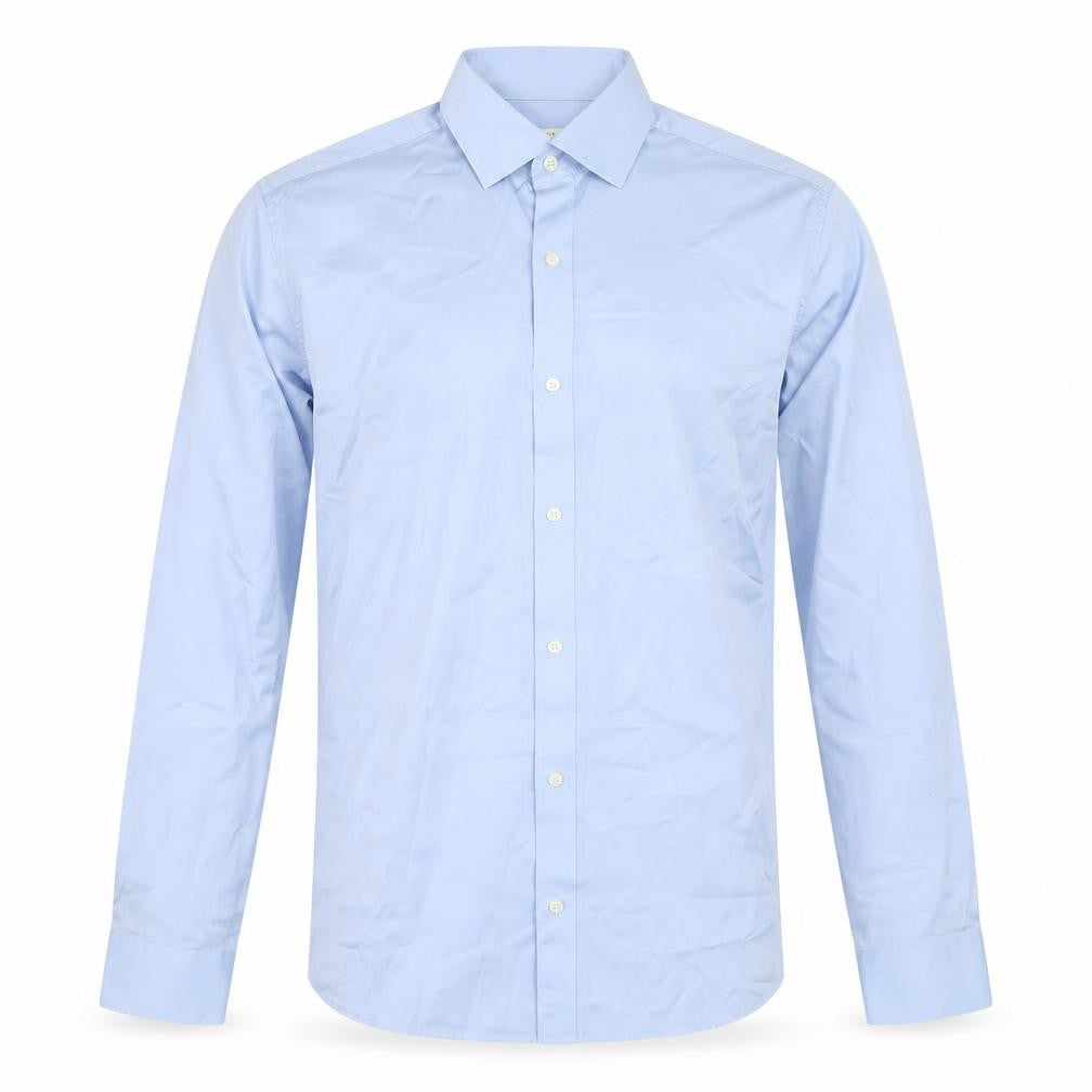 Jack & Jones Premium Men's Blue Cotton Long Sleeve Dress Shirt M