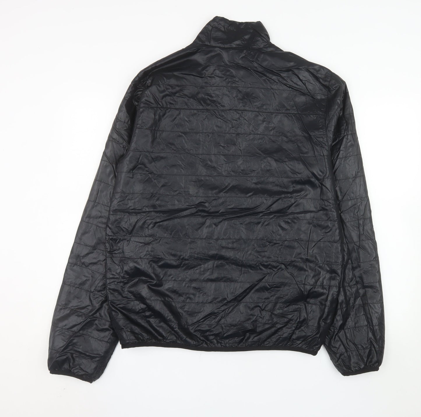 Nike Men's Black M Puffer Jacket Polyester Full Zip Windproof