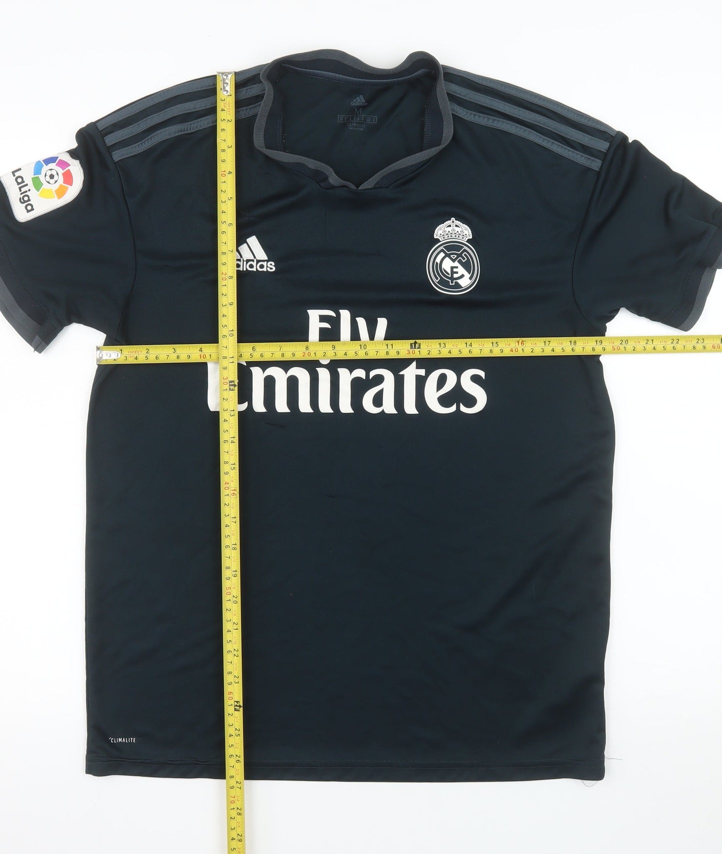 Adidas Mens Black Real Madrid Football Jersey Shirt Size M