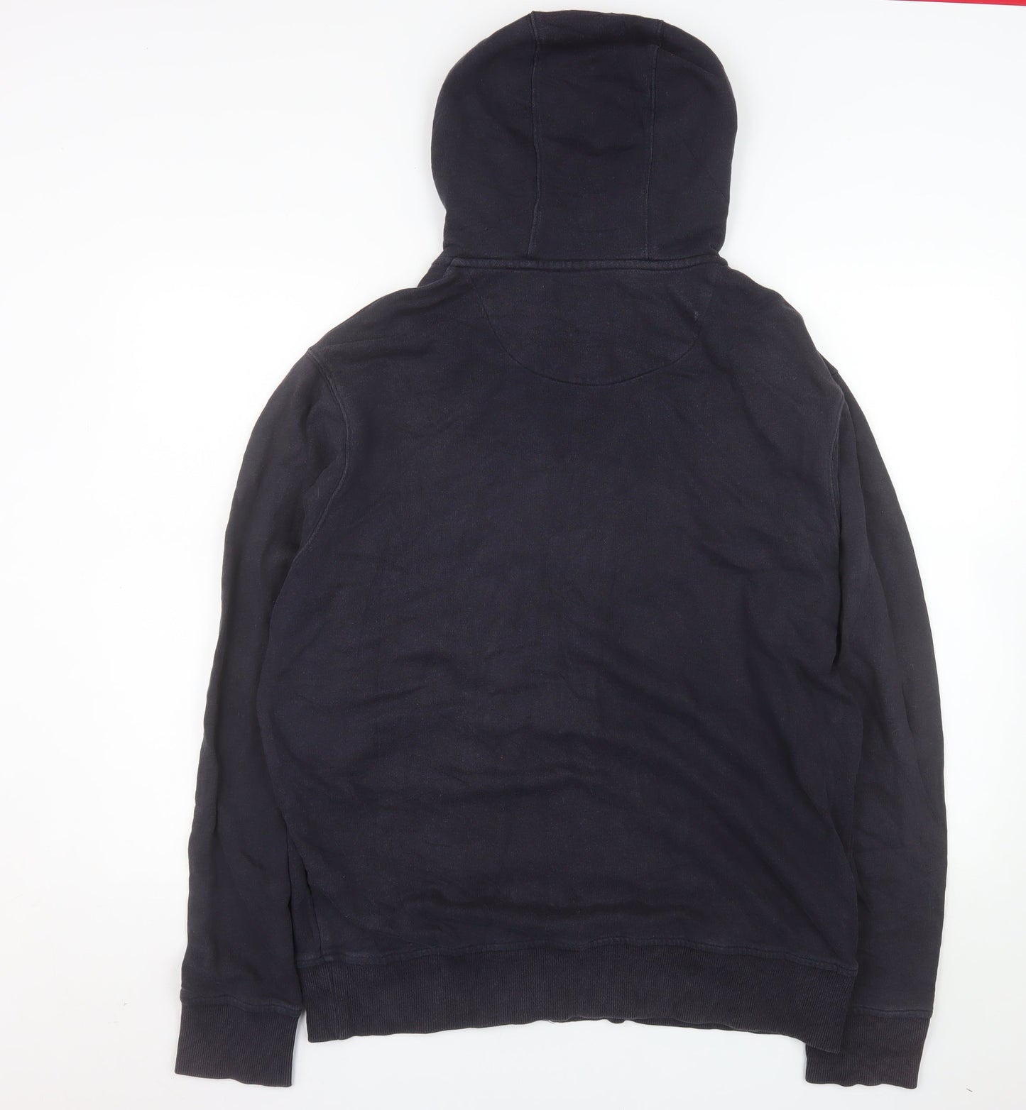 Fred Perry Men's Black XL Hooded Full Zip Cotton Jacket