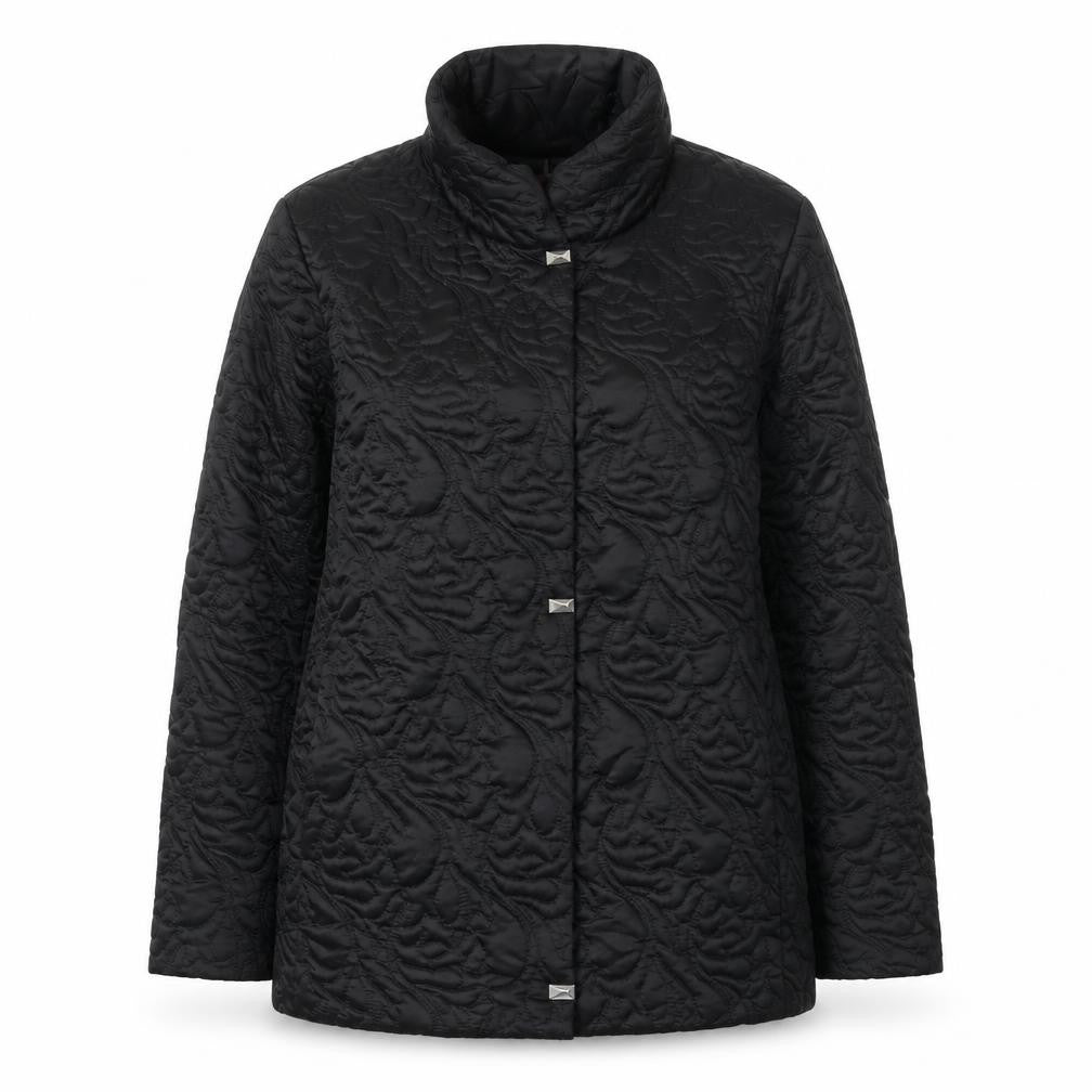 Steilmann Women's Black Quilted Mid-Length Coat Size 14