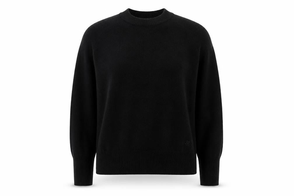 Sinead Keary Womens Black Wool Cashmere Crew Neck Jumper Size S