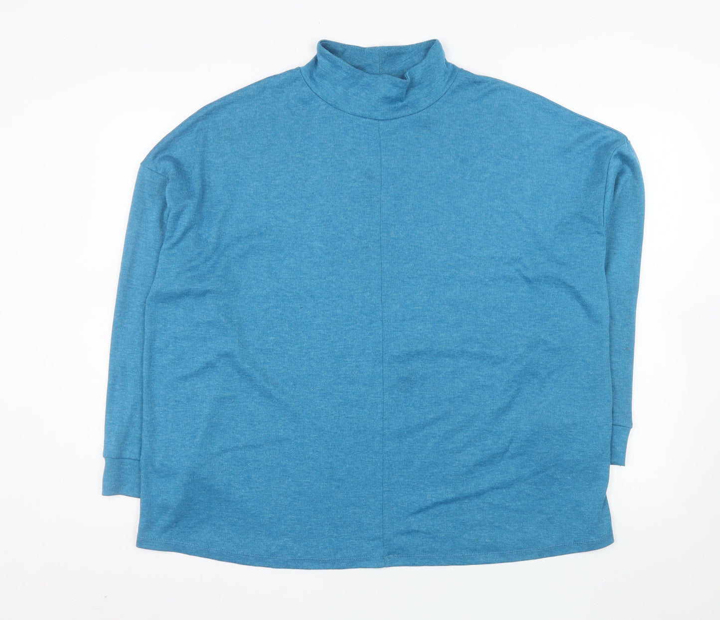 Dunnes Stores Women’s Blue Mock Neck Long Sleeve Pullover Jumper XL