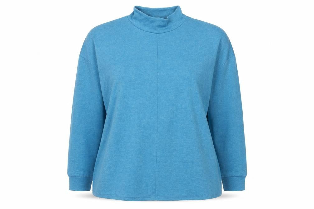 Dunnes Women’s Blue Mock Neck Long Sleeve Pullover Jumper XL