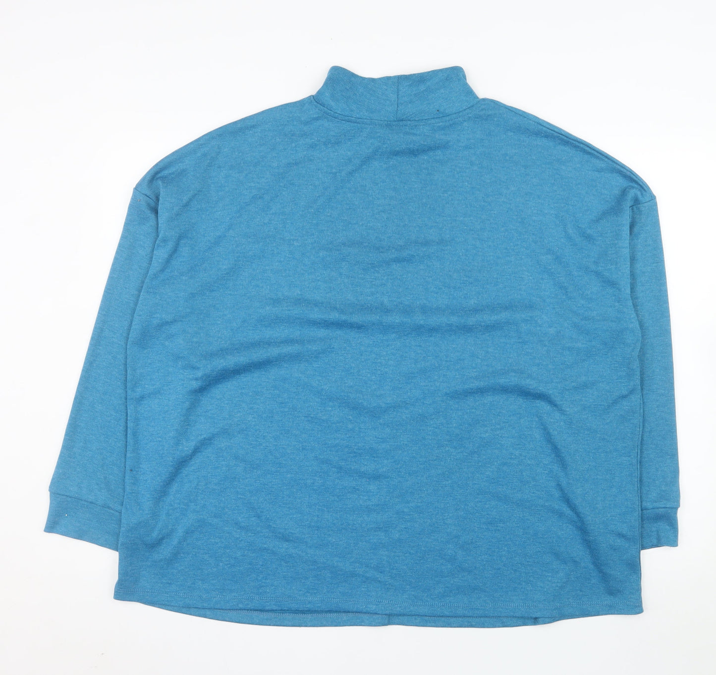 Dunnes Stores Women’s Blue Mock Neck Long Sleeve Pullover Jumper XL