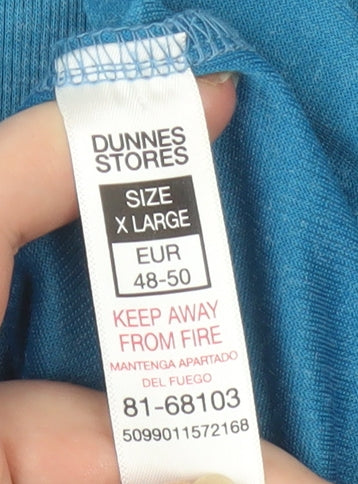 Dunnes Stores Women’s Blue Mock Neck Long Sleeve Pullover Jumper XL