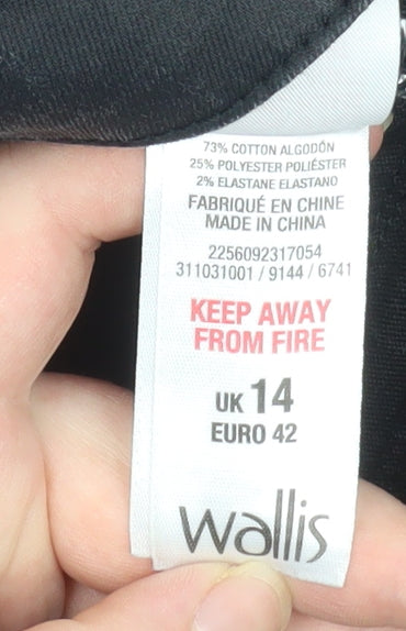 Wallis Womens Black Slim Fit Stretch Trousers UK 14