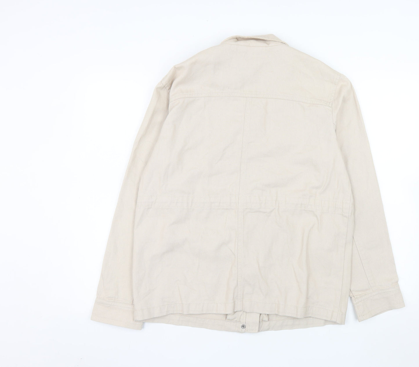 New Look Women's Beige Cotton Military Jacket Size 10