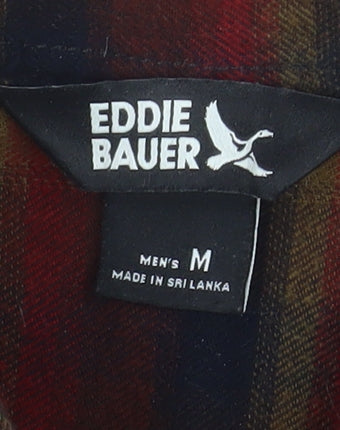 Eddie Bauer Men's Multicoloured Flannel Plaid Button-Up Shirt M