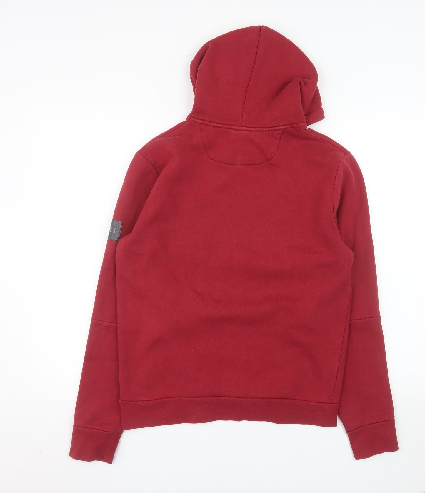 Diesel Men's Red Pullover Hoodie XS Logo Cotton Blend