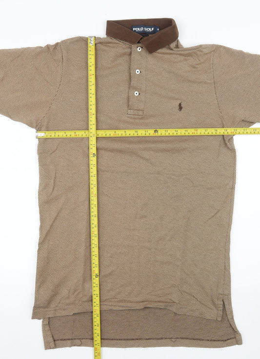 Ralph Lauren Polo Golf Men's Beige Cotton Short Sleeve Polo M