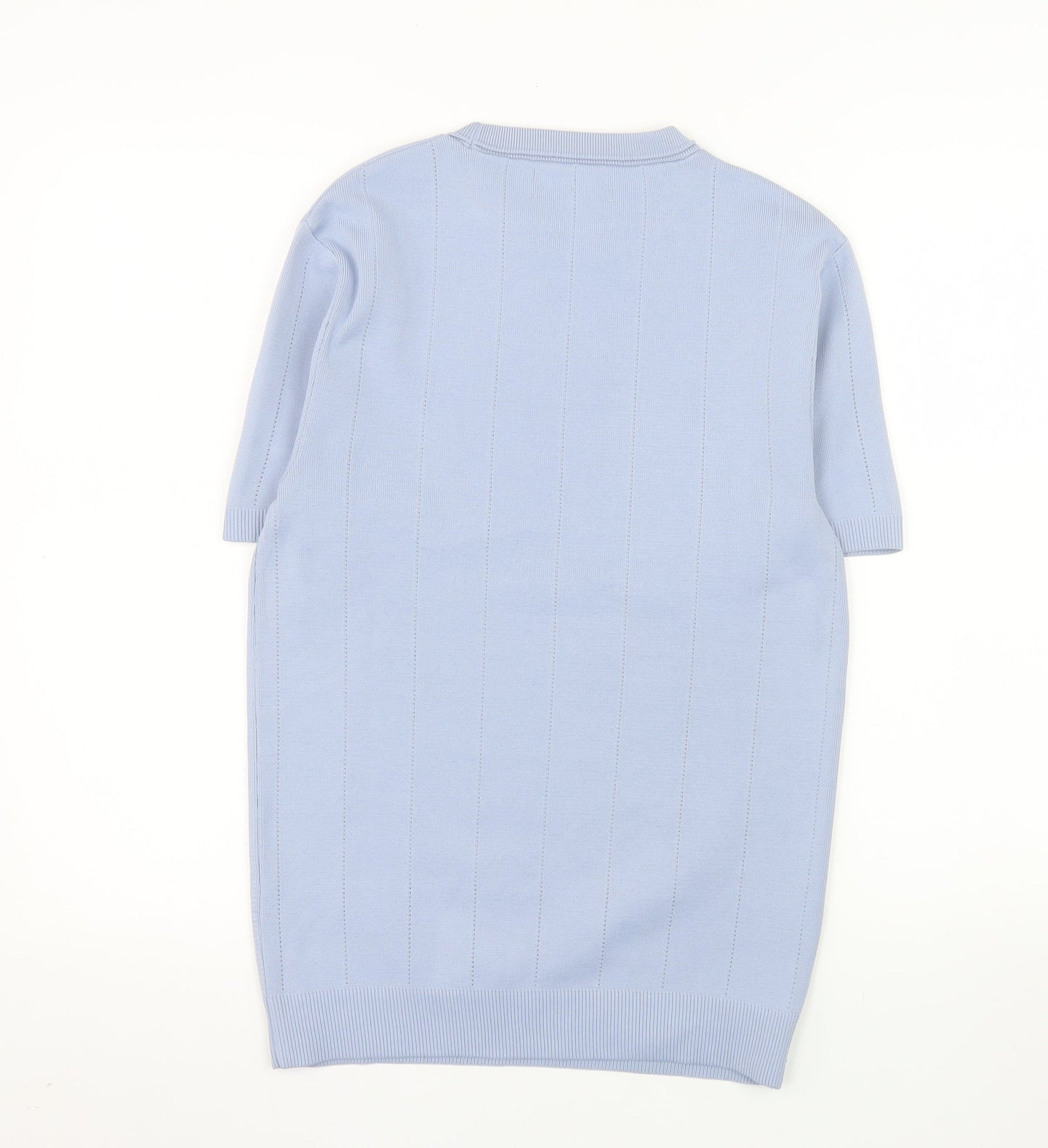 River Island Men’s Blue Short Sleeve Crew Neck Knit Pullover Jumper M