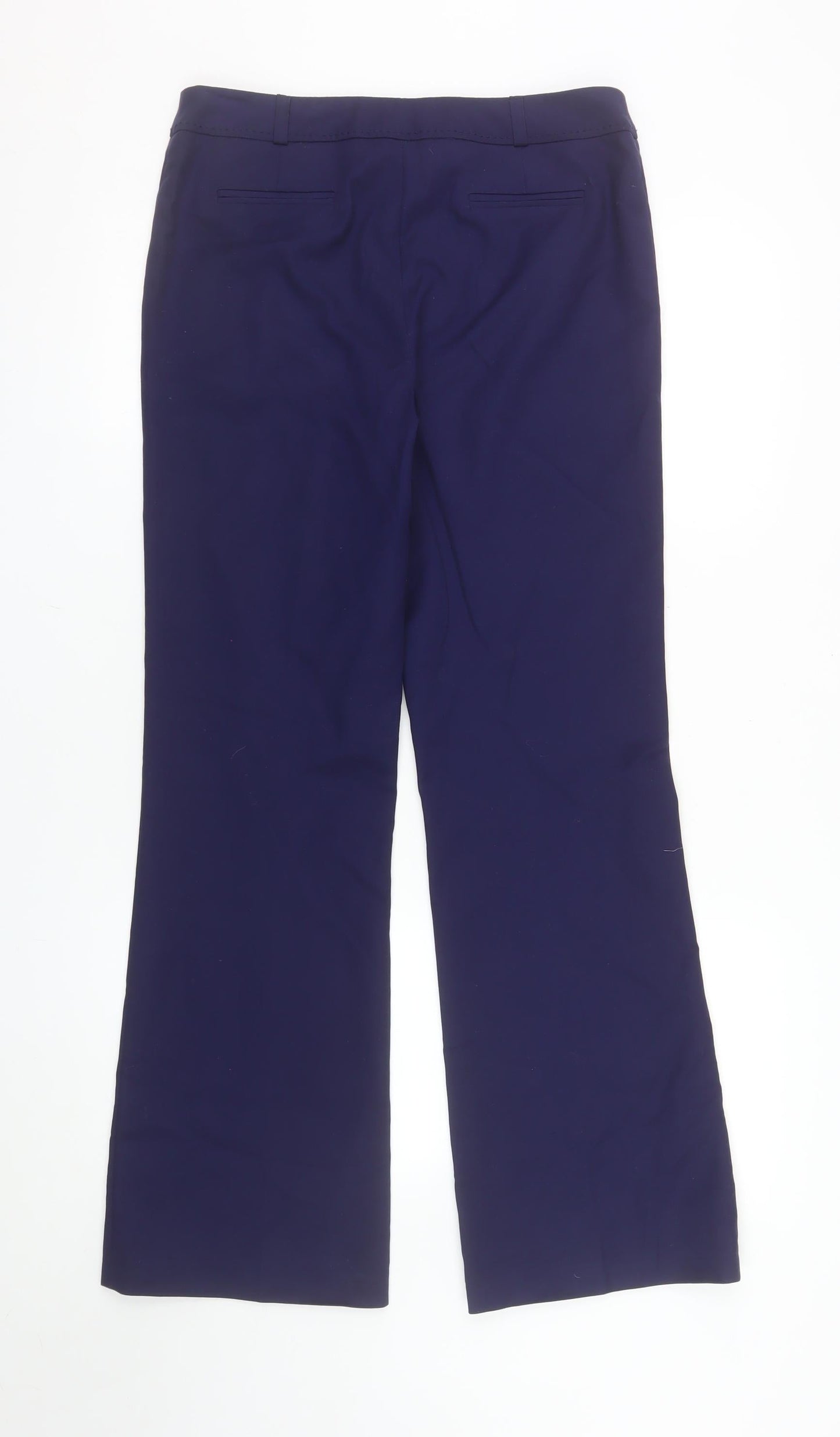 Savida Women's Blue Dress Pants Size 10 Straight Leg Cotton Blend