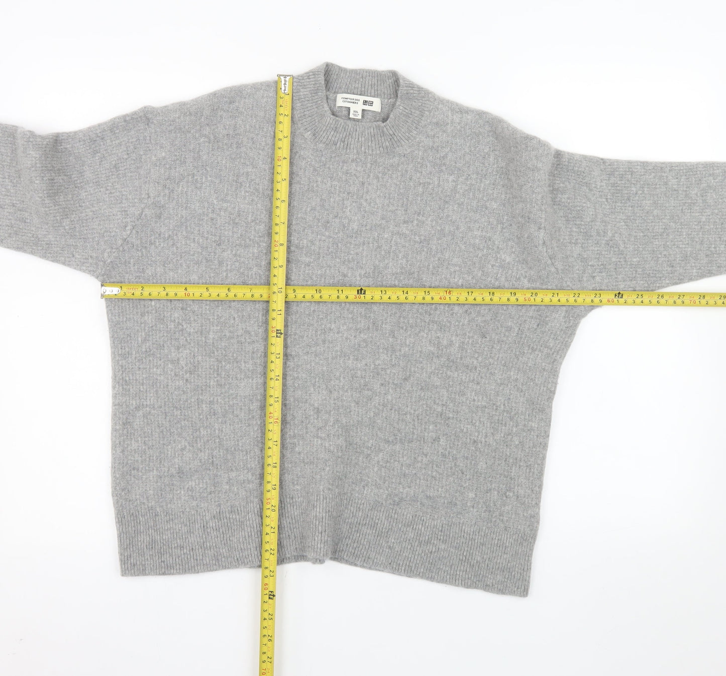 Uniqlo Comptoir Des Cotonniers Womens Grey Wool Crew Neck Pullover Jumper 2XL